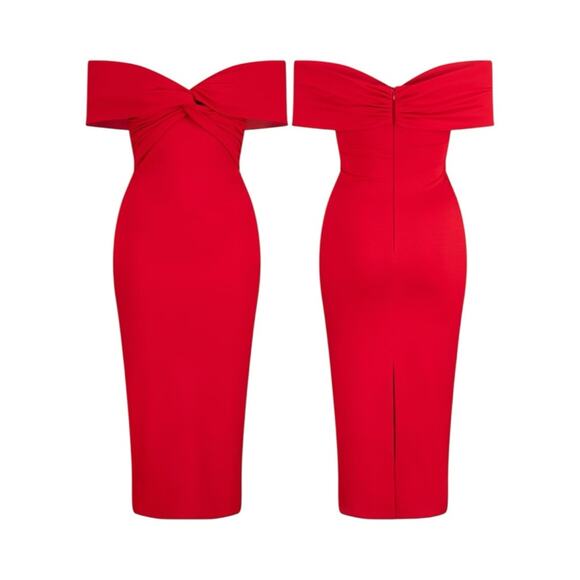Atoir Off the Shoulder Cocktail Dress The Lili Red Size 10 Sexy Elegant Event - Picture 3 of 9